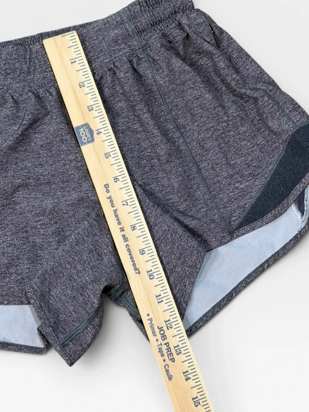 Lululemon Athletica Heathered Charcoal Running Shorts Size 8 Tall